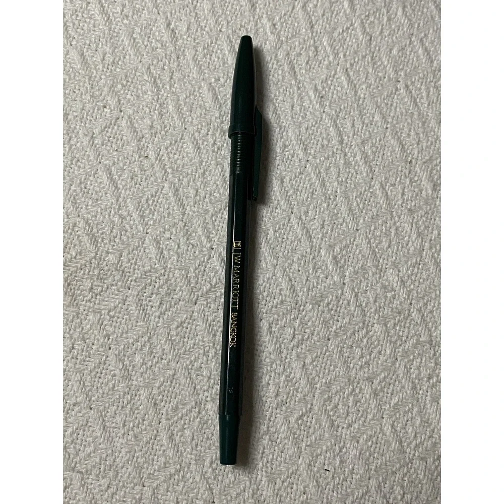 VNTG Advertising Pen JW Marriott Hotel Bangkok Thailand Deep Green Gold Letters
